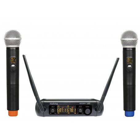 DOPPIO RADIOMICROFONO PALMARE UHF