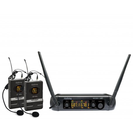 DOPPIO RADIOMICROFONO LAVALIER UHF