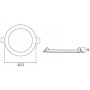 FARETTO DA INCASSO 9W 146 mm.
