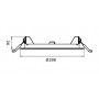 FARETTO DA INCASSO 23W 298 mm.