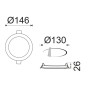 FARETTO LED INCASSO 6W ULTRA SLIM - FORO 130MM - LUCE 3000K-4200K-6500K