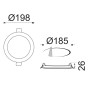 FARETTO LED INCASSO 15W ULTRA SLIM - FORO 185MM - LUCE 3000K-4200K-6500K