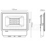 FARO LED 20W - BIANCO CALDO - NERO