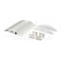 PROFILO 2MT ALLUMINIO COPERTURA OPACA PIANA X 23W/MT