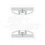 PROFILO 2MT ALLUMINIO COPERTURA OPACA PIANA X 23W/MT