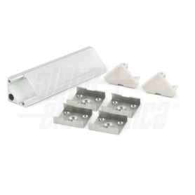 PROFILO 2MT ALLUMINIO VERNICIATO BIANCO AD ANGOLO PER 25 W/MT