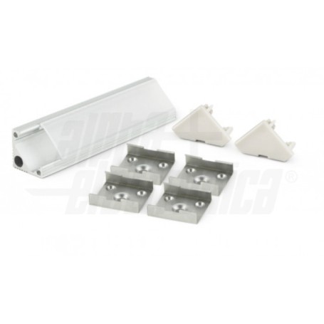 PROFILO 2MT ALLUMINIO VERNICIATO BIANCO AD ANGOLO PER 25 W/MT