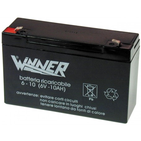 BATTERIA AL PIOMBO 6V 10A