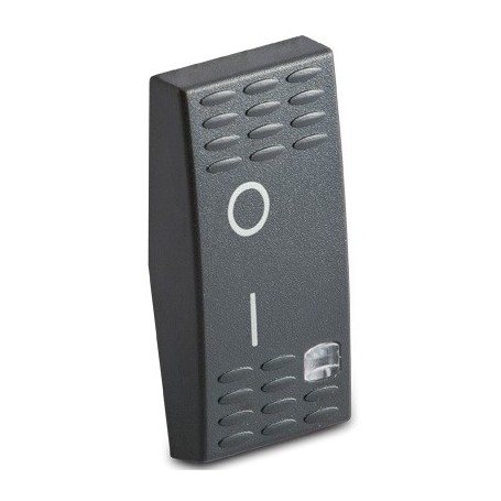 COPRITASTO INTERRUTTORE BIPOLARE ILLUMINATO GRIGIO