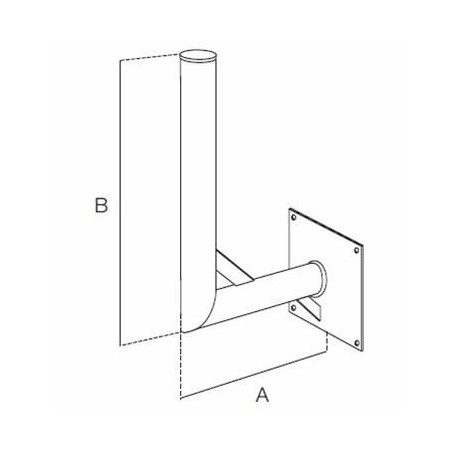 SUPPORTO A 90° DA PALO/MURO  AC6090L