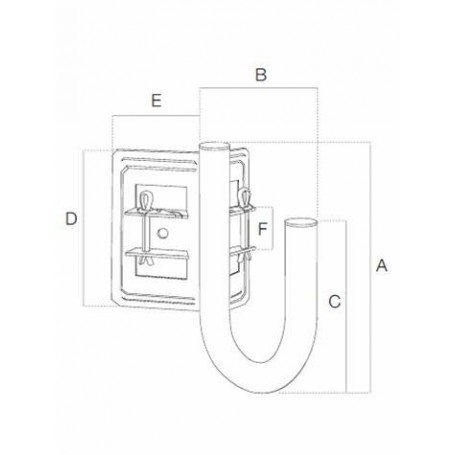 SUPPORTO CAMINO A "180°"FISSAGGIO ZANCHE FRANCESI AC40CAM2