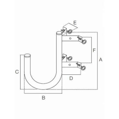 STAFFA CURVA 180°CAMINO AC40CAM