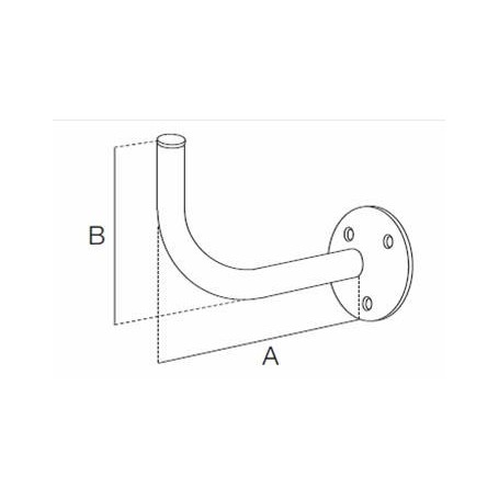 SUPPORTO A MURO PIASTRA TONDA AC7605C