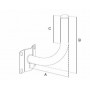 SUPPORTO 90° A MURO ? 35x1,4 mm AC35131
