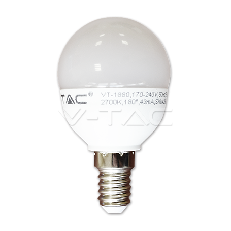 Lampadina LED 6W E14 P45 Bianco naturale