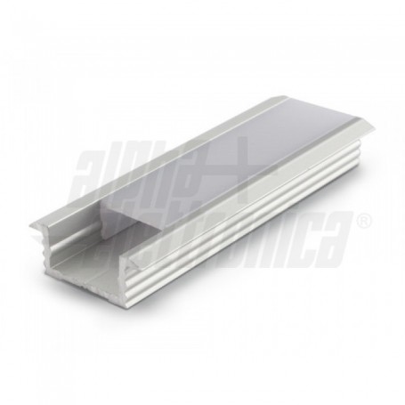 PROFILO 2MT ALLUMINIO COPERTURA OPACA X 15W/MT