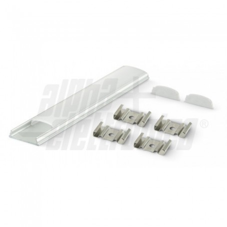PROFILO 2MT ALLUMINIO COPERTURA OPACA X 14W/MT