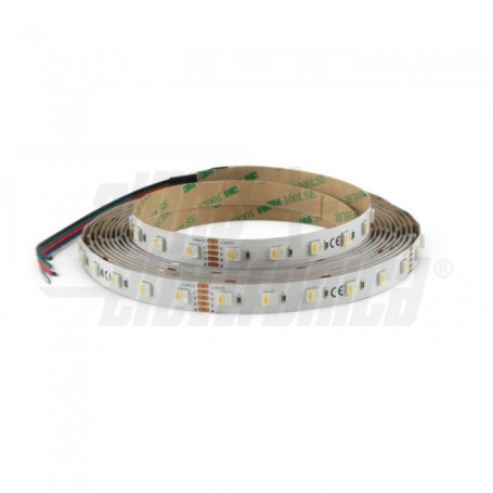 STRISCIA LED 5MT 24V 14.4W/MT RGB+BIANCO NATURALE