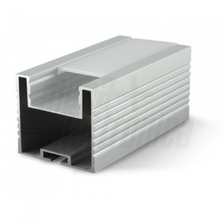 PROFILI 2MT ALLUMINIO CON VANO PORTALIMENTATORE E COPERTURA OPACA X 32W/MT