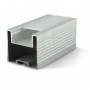 PROFILI 2MT ALLUMINIO CON VANO PORTALIMENTATORE E COPERTURA OPACA X 32W/MT