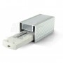 PROFILI 2MT ALLUMINIO CON VANO PORTALIMENTATORE E COPERTURA OPACA X 32W/MT