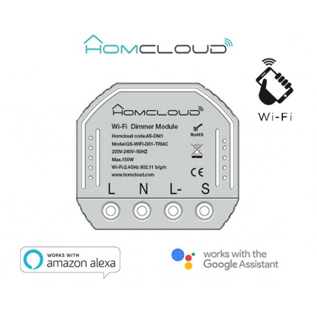 HOMCLOUD MODULO DIMMER INTELLIGENTE WIFI DA INCASSO