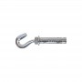 Tassello in acciaio con gancio stampato 8x60