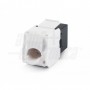 Presa Keystone 8P8C RJ45 non schermata - Cat.6 - UTP - Crimpaggio senza utensile - Nera
