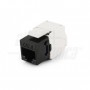 Presa Keystone 8P8C RJ45 non schermata - Cat.6 - UTP - Crimpaggio senza utensile - Nera
