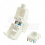 Presa Keystone 8P8C RJ45 non schermata - Cat.6a - UTP - Crimpaggio senza utensile - Bianca