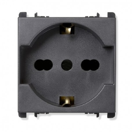 Presa Schuko Trivalente Antracite Serie Nea Simon Urmet 10310/2