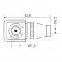Spina coassiale a 90° per TV Ø9,5mm