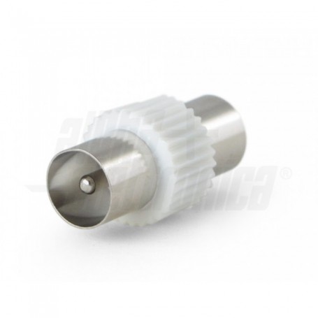 Raccordo coassiale da spina Ø9,5mm a spina Ø9,5mm - Bianco